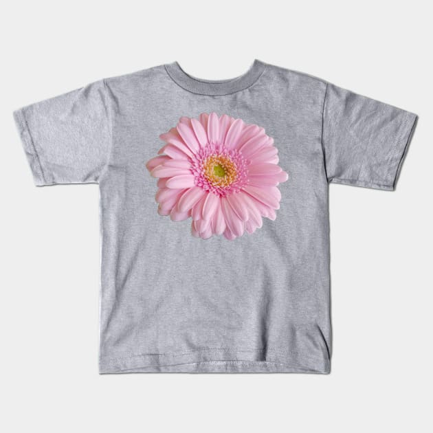 Pink Gerbera Floral Photo Kids T-Shirt by ellenhenryart